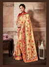 Yellow Colour Latest Fancy Designer Festive Wear Printed Silk Zari Embroidery Weaved Border Saree Collection 10908